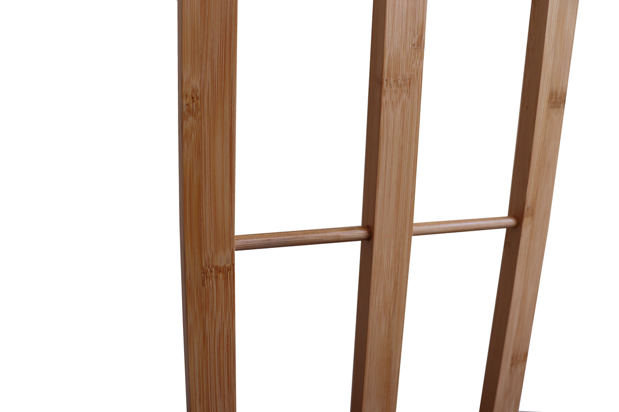 Bamboo and Metal 3-Tier Freestanding Towel Rack — Bathroom and Bedroom — Allure Home Collections
