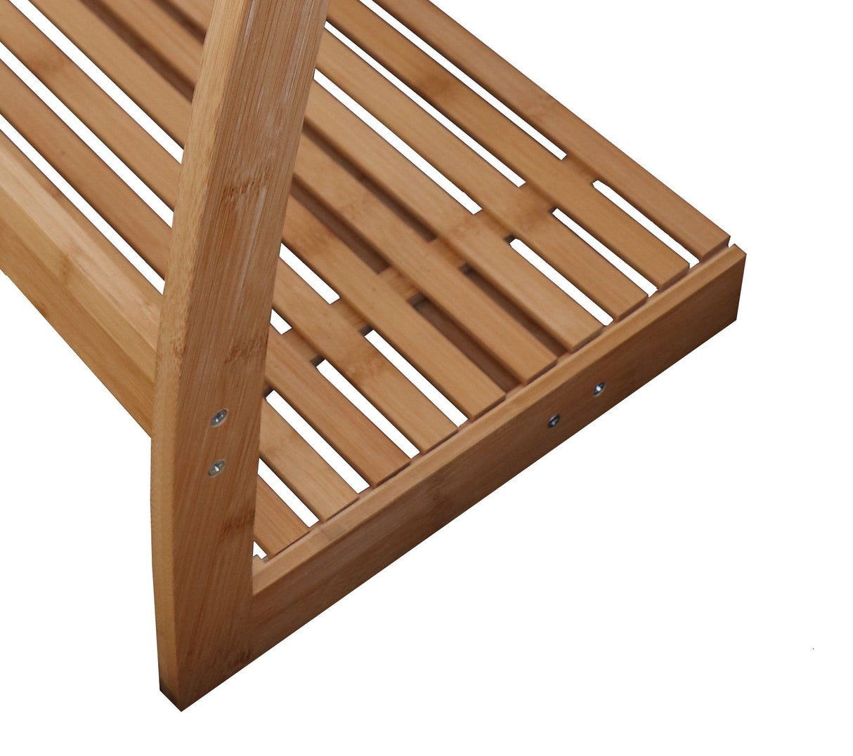 Bamboo and Metal 3-Tier Freestanding Towel Rack with Bottom Shelf — Bathroom and Laundry — Allure Home Collections