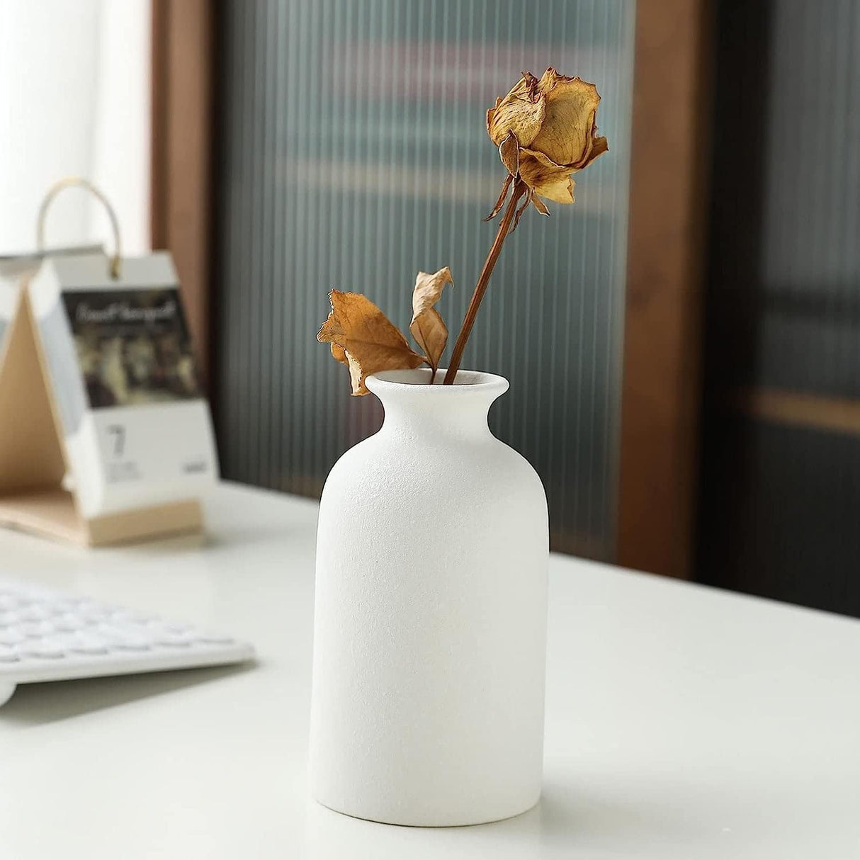 Modern white ceramic vase set of 3