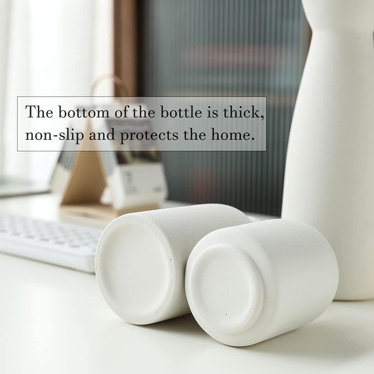 Modern white ceramic vase set of 3