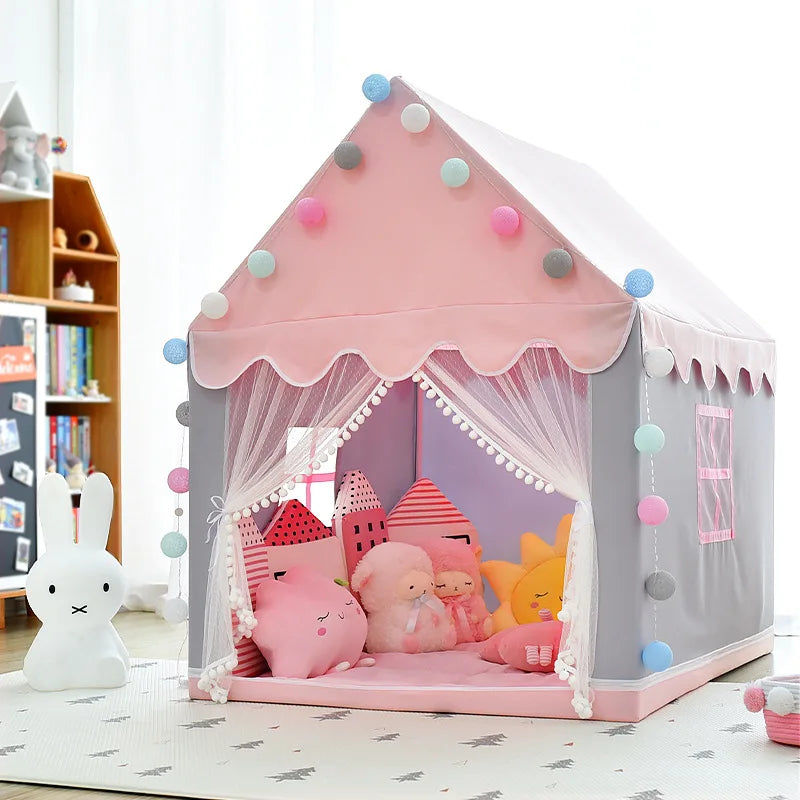 Moeraki large pink princess castle kids play tent