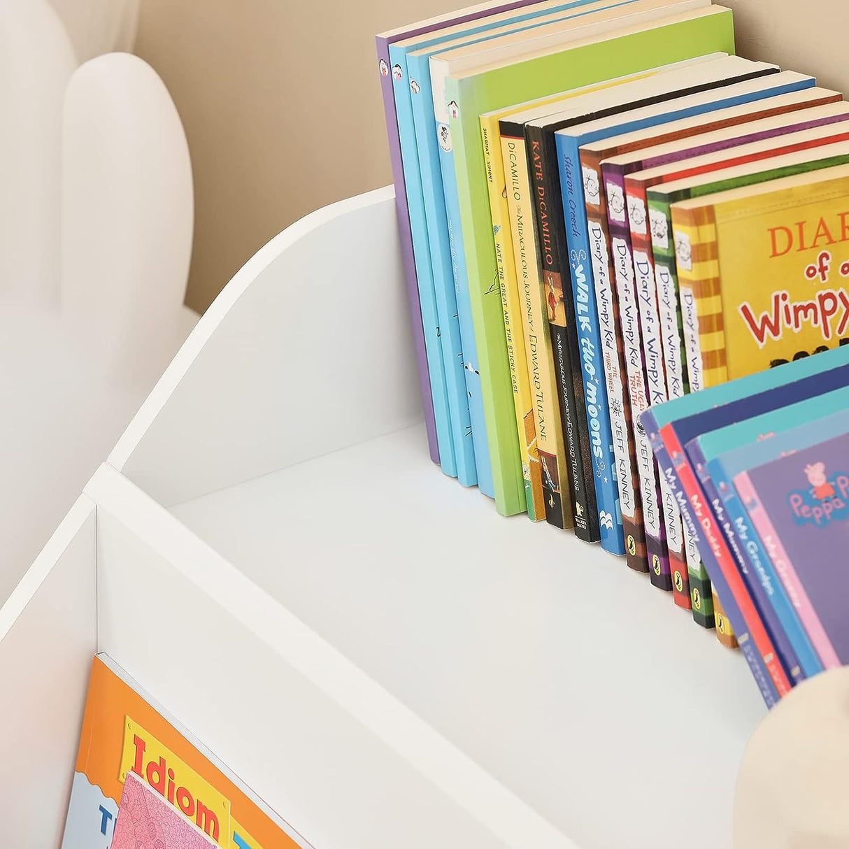 Kids Storage Bookcase, 3 Compartments White