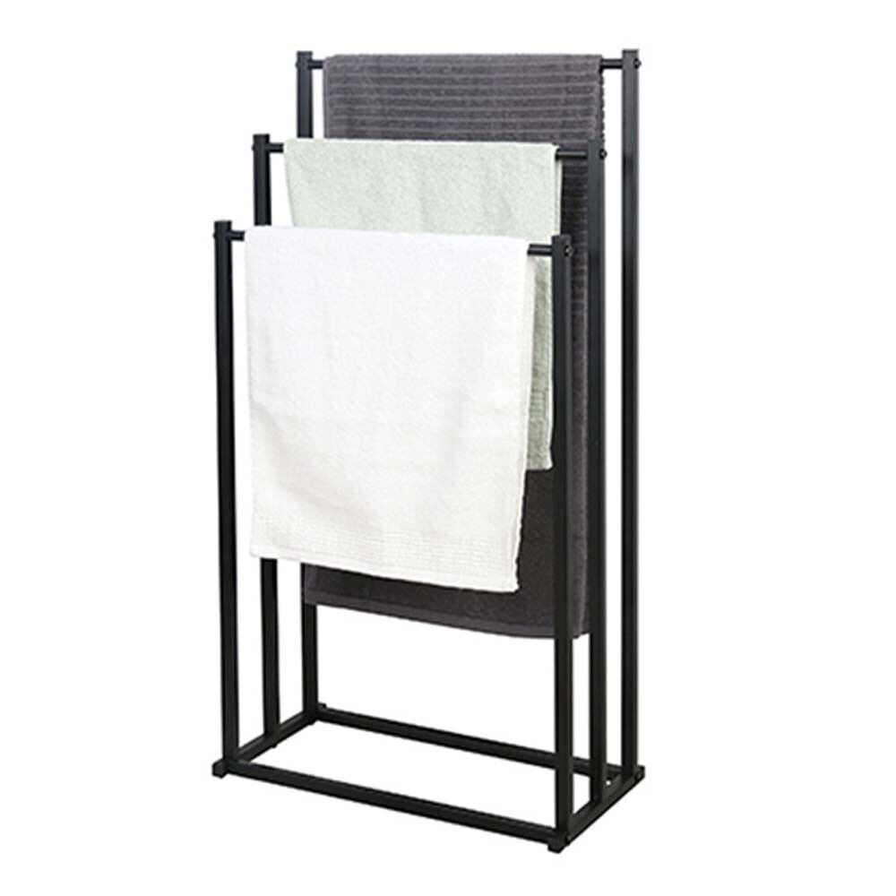3-Tier Metal Towel Rack Freestanding Bathroom Organiser Rail — Allure Home Collections
