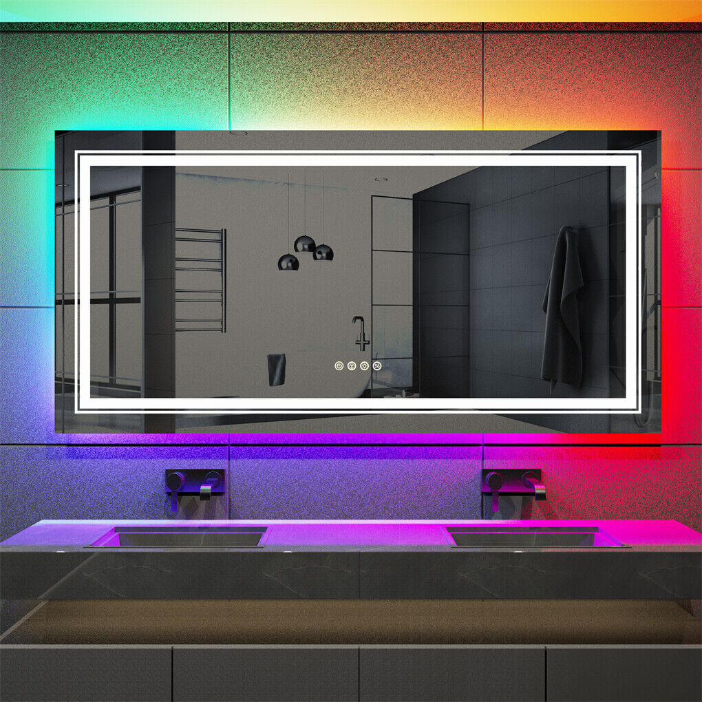 1400x700mm LED Bathroom Mirror Anti-fog Illuminated