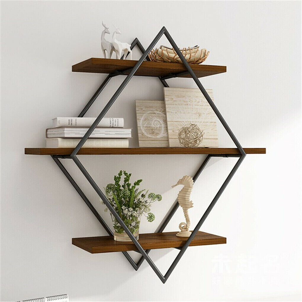 Beaumont 3 Tier Floating Wall Shelf, Natural