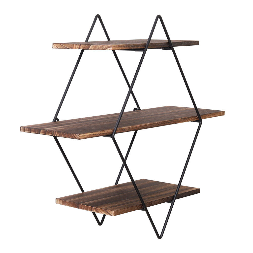 Beaumont 3 Tier Floating Wall Shelf, Natural