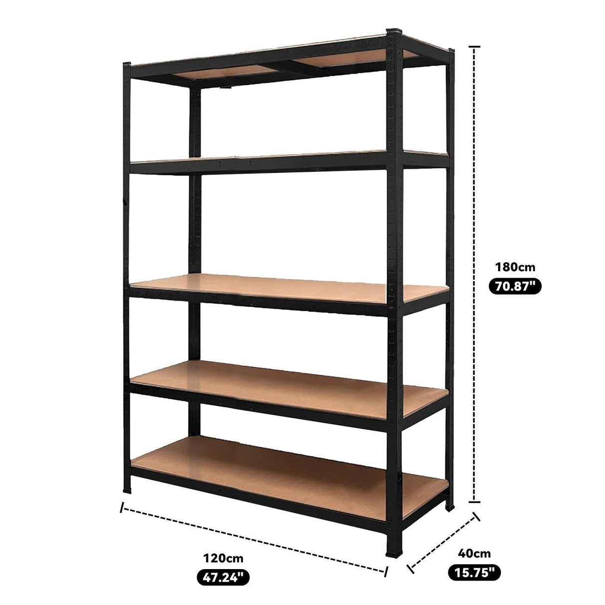 Heavy Duty Steel Warehouse Shelving Rack 180cm