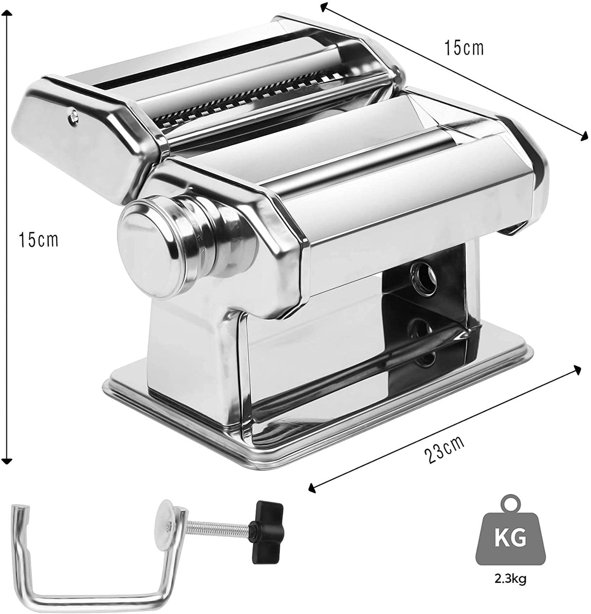 Thickness adjustment dial with eight settings