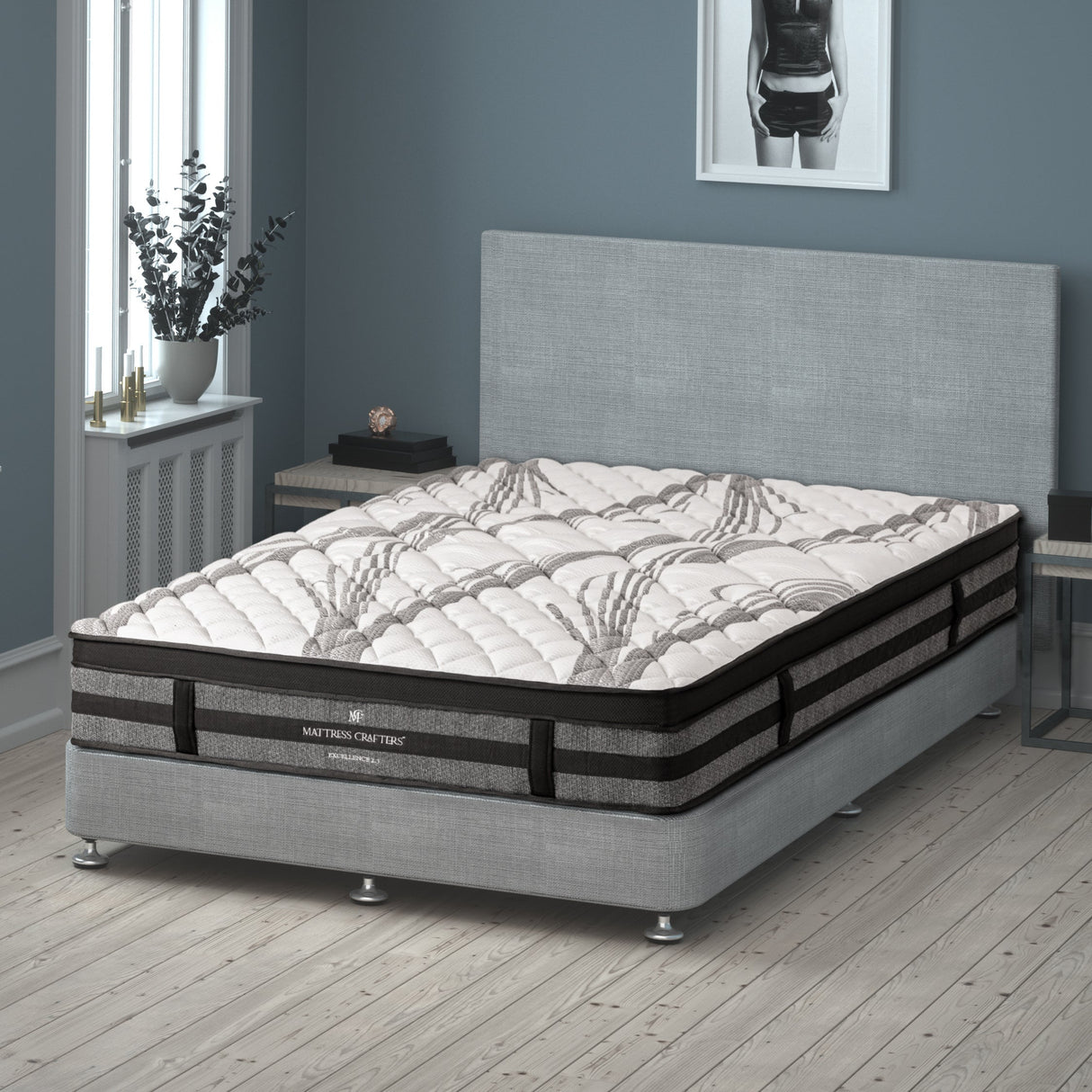Excellence 7 zone pocket spring memory foam mattress, medium firm, 34cm Double