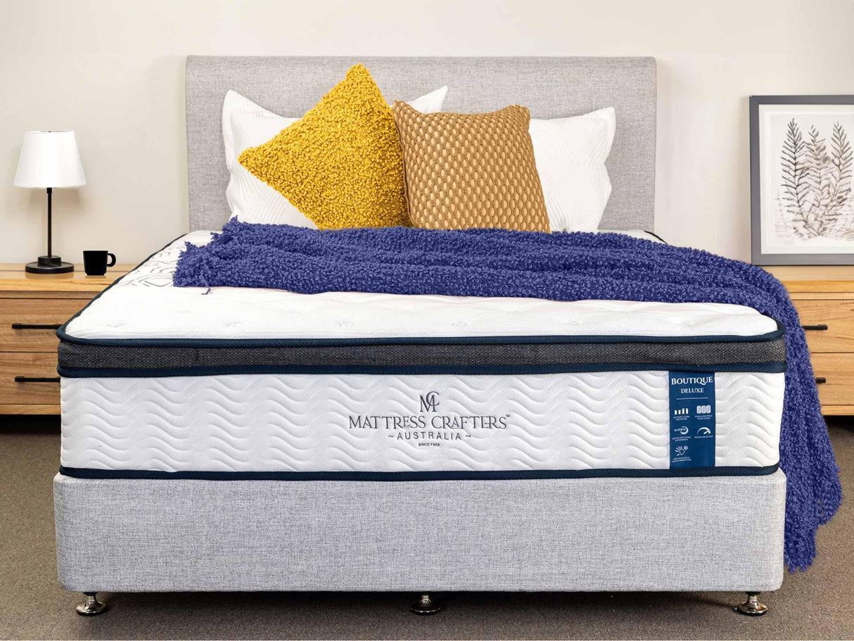 Boutique Deluxe medium firm Euro top pocket spring mattress, queen