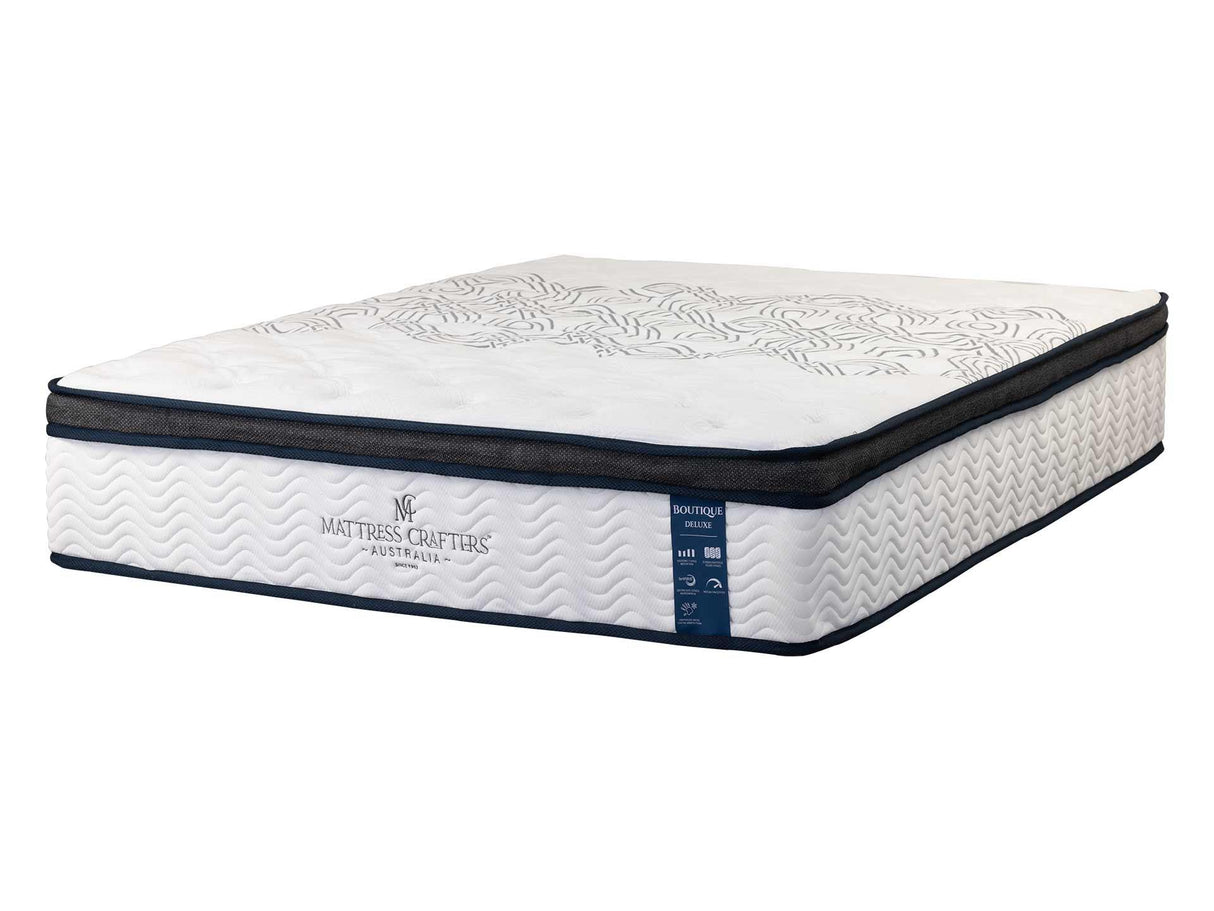 Boutique Deluxe medium firm Euro top pocket spring mattress, queen