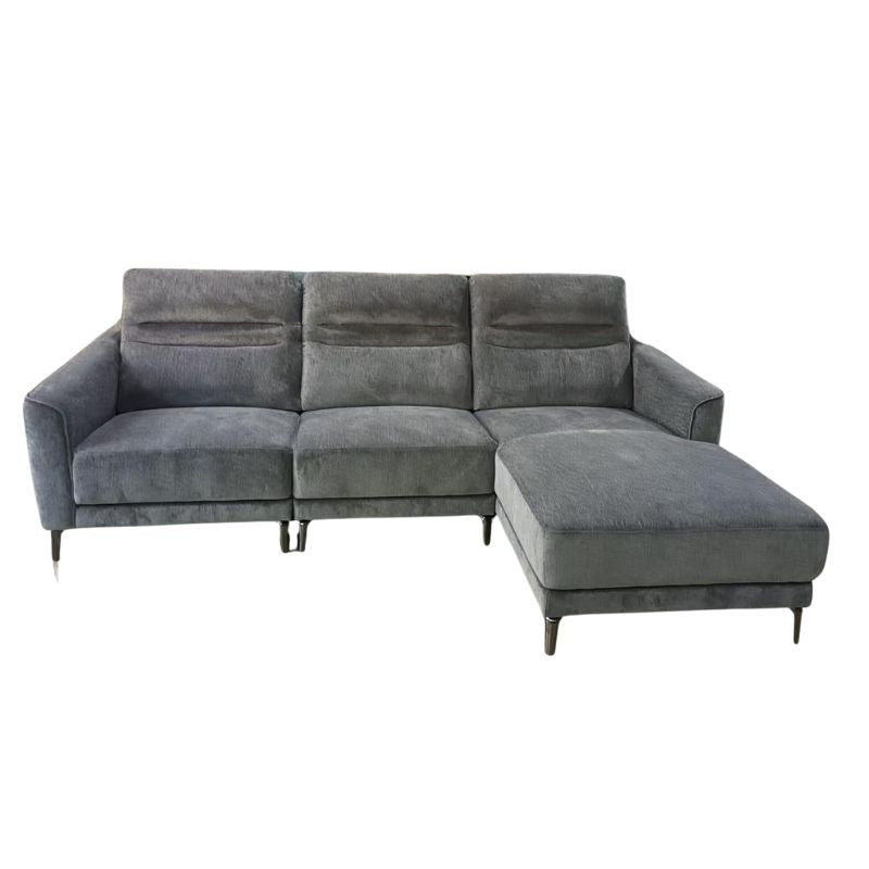 Gandia Chaise Sofa, Charcoal Grey