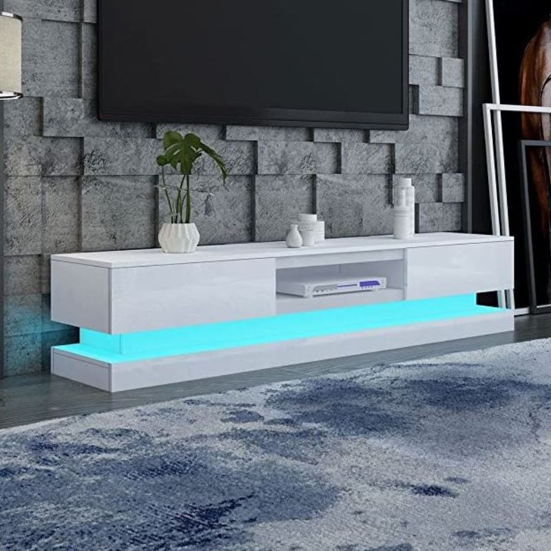 Weymouth 220cm Entertainment Unit, White Gloss