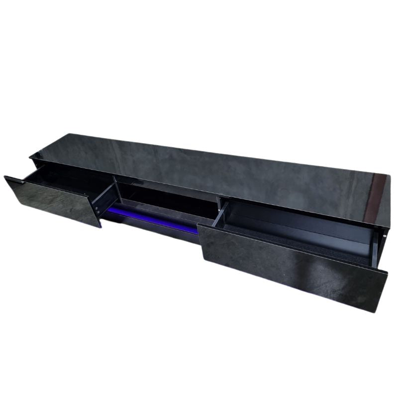 Weymouth 220cm Entertainment Unit, Black Gloss