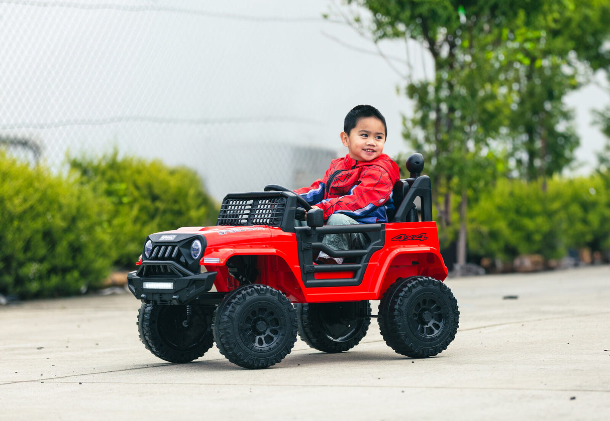 Dunsfold Kids Ride On Car, 12V Electric Off Road, Red