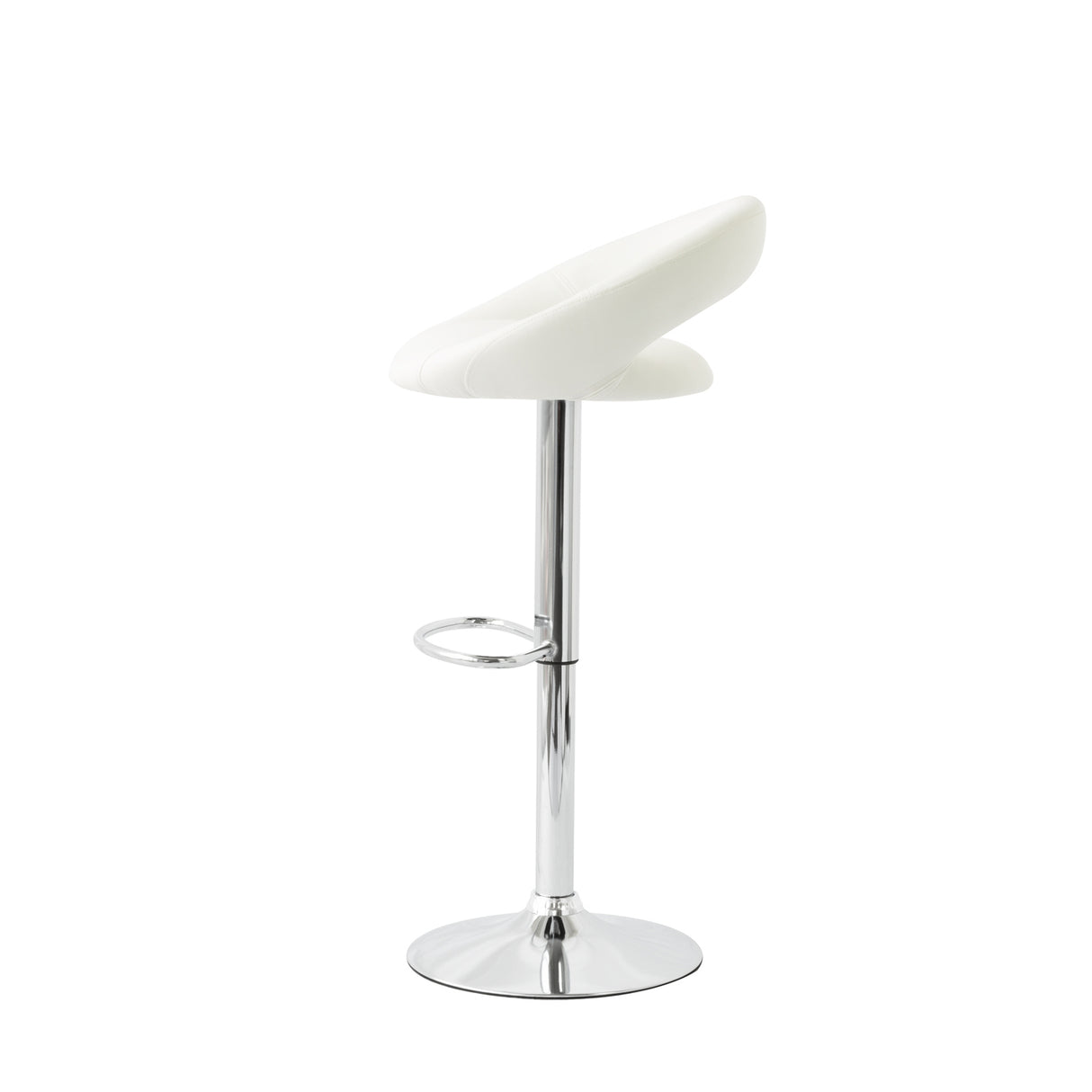Curve Leather Barstools - Set of Two