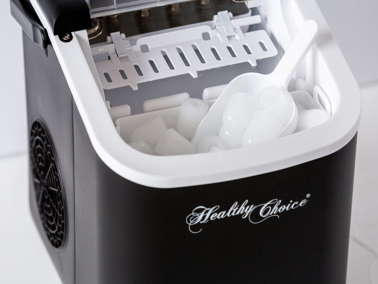 Ice scoop and basket supplied with the 12 kg per day ice maker