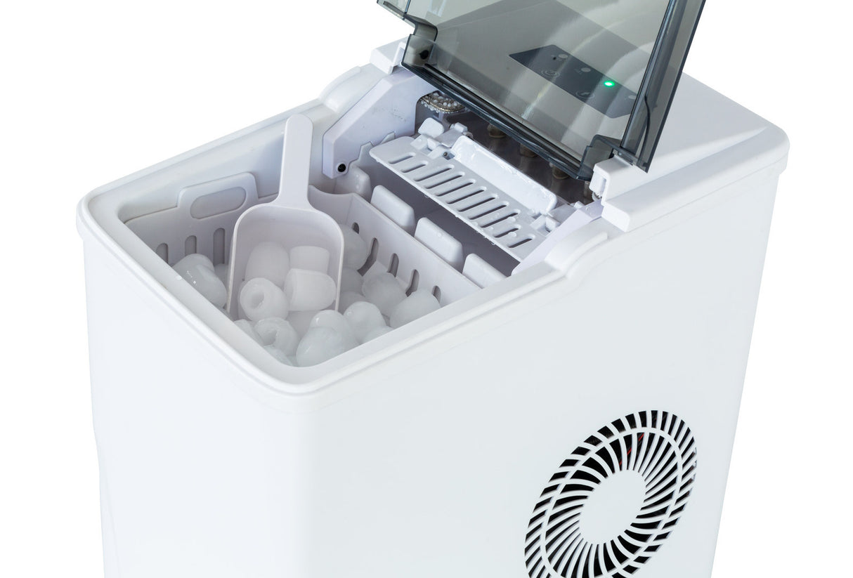 2.2 litre water tank of the benchtop ice maker being filled