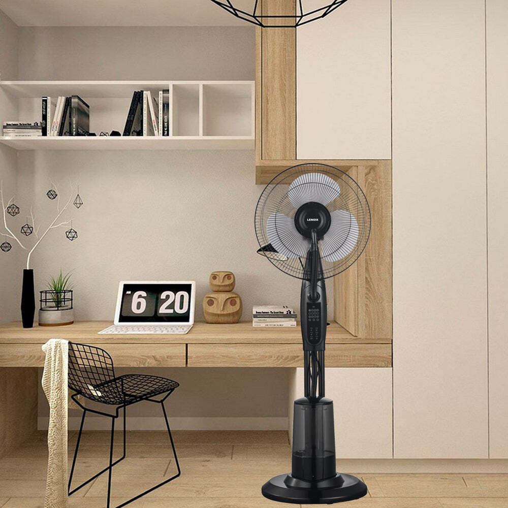 Touch control panel with indicator lights on the 75 W misting fan