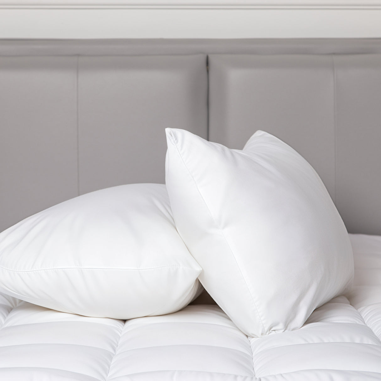 Hacienda 100% Cotton Hypoallergenic Pillow Covers with 800g Poly Fill — 2-Pack — Allure Home Collections