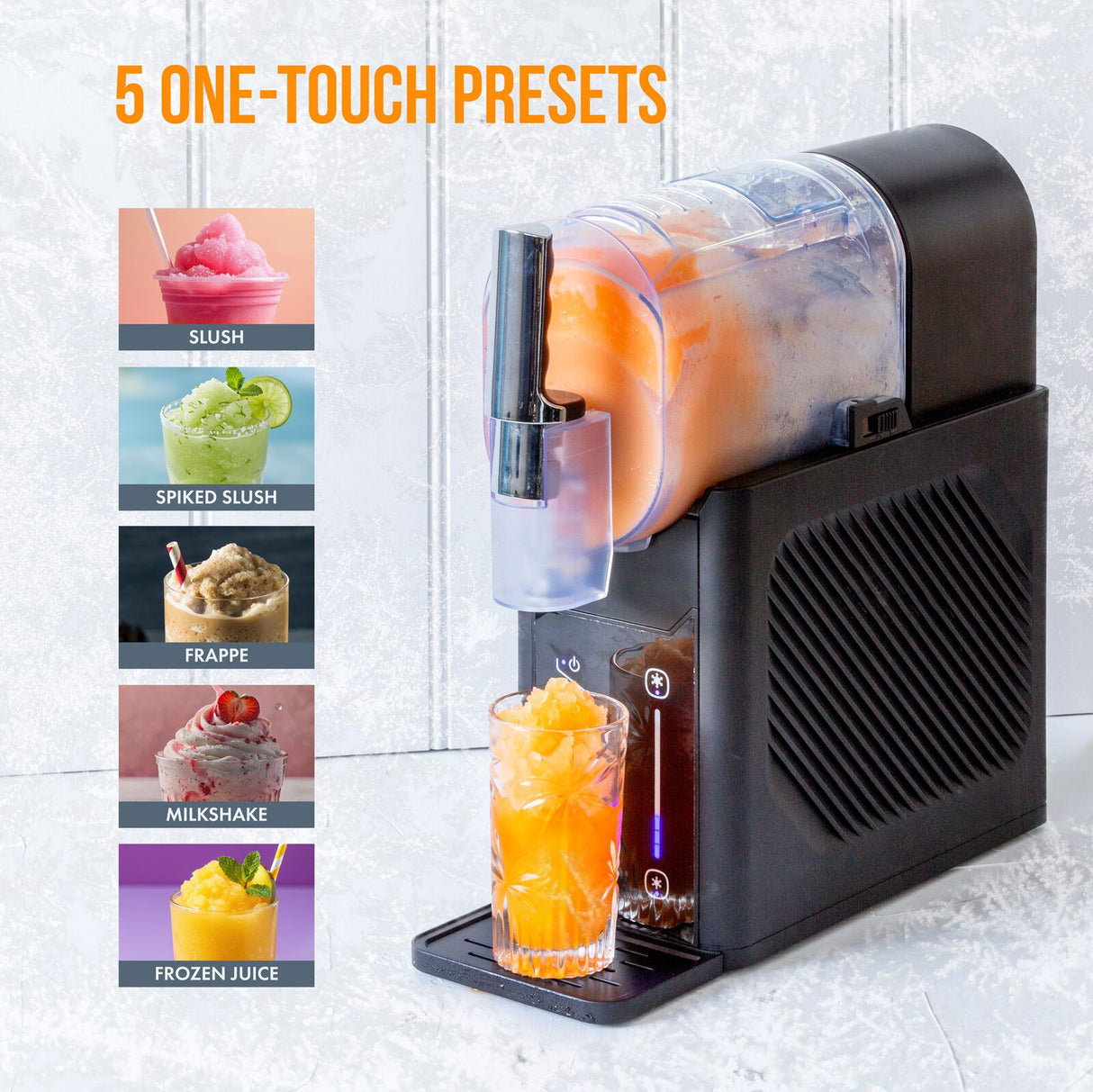 Removable parts of the slushie maker laid out for cleaning