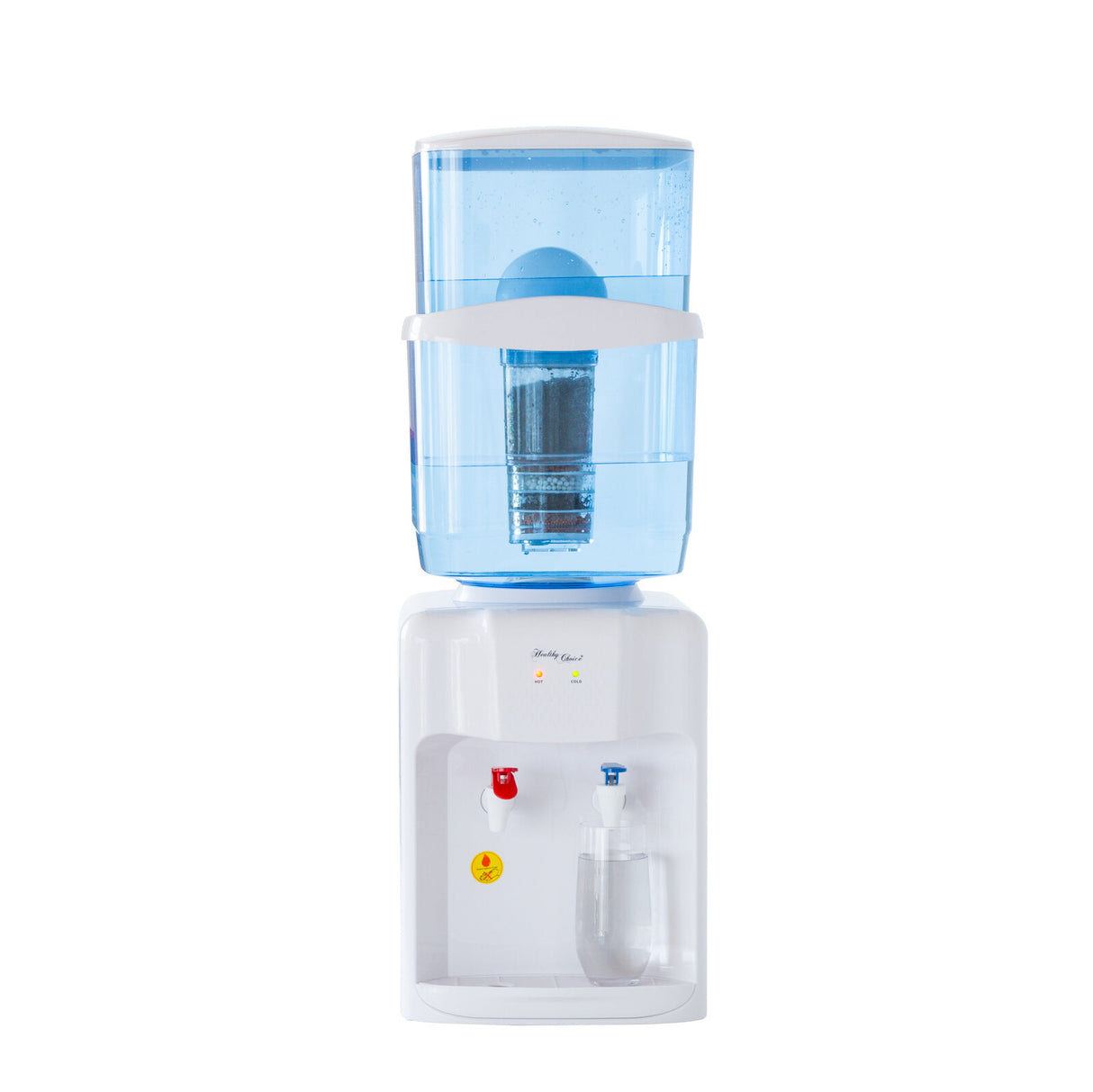 Removable cup rest with spill guard on the water dispenser