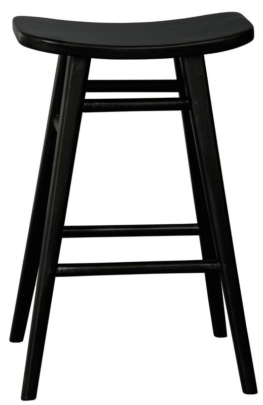 Point Nepean black oval timber counter stool in a modern Australian kitchen
