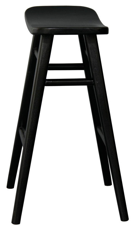 Point Nepean black oval timber counter stool in a modern Australian kitchen view 2
