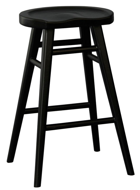 Almurta timber counter stool black in a modern kitchen