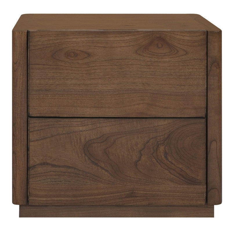 Gatsby 2-Drawer Solid White Cedar Bedside Table — Natural, Black and Walnut — Allure Home Collections