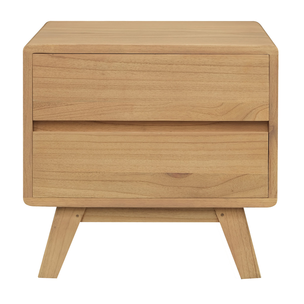 Hastings Point Cedar 2 Drawer Bedside Table, Natural