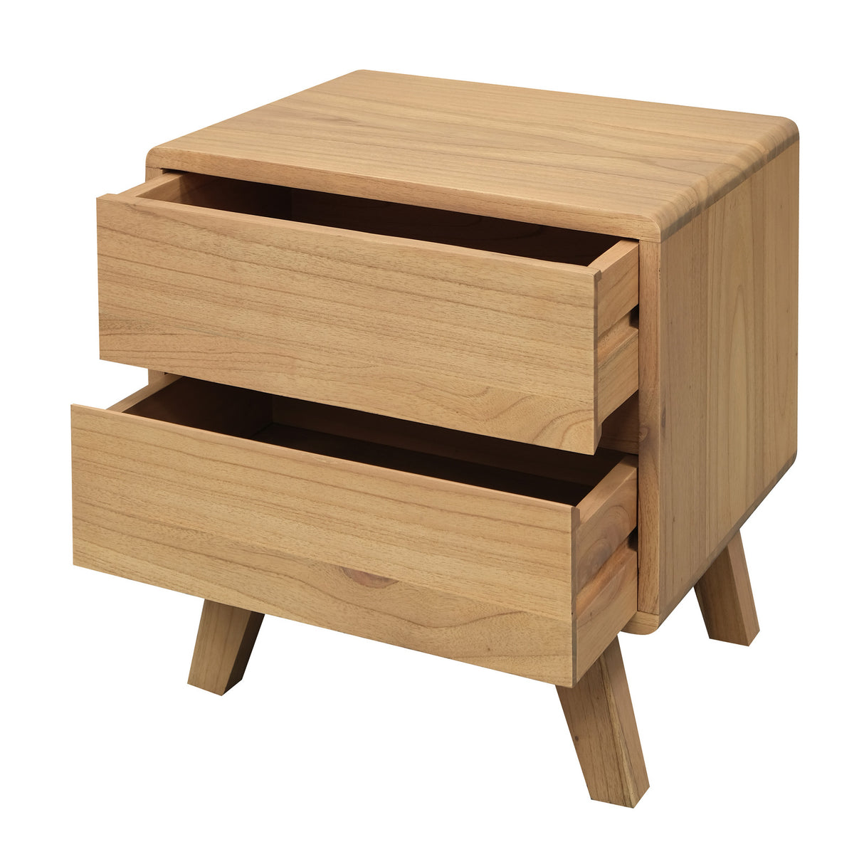 Hastings Point Cedar 2 Drawer Bedside Table, Natural