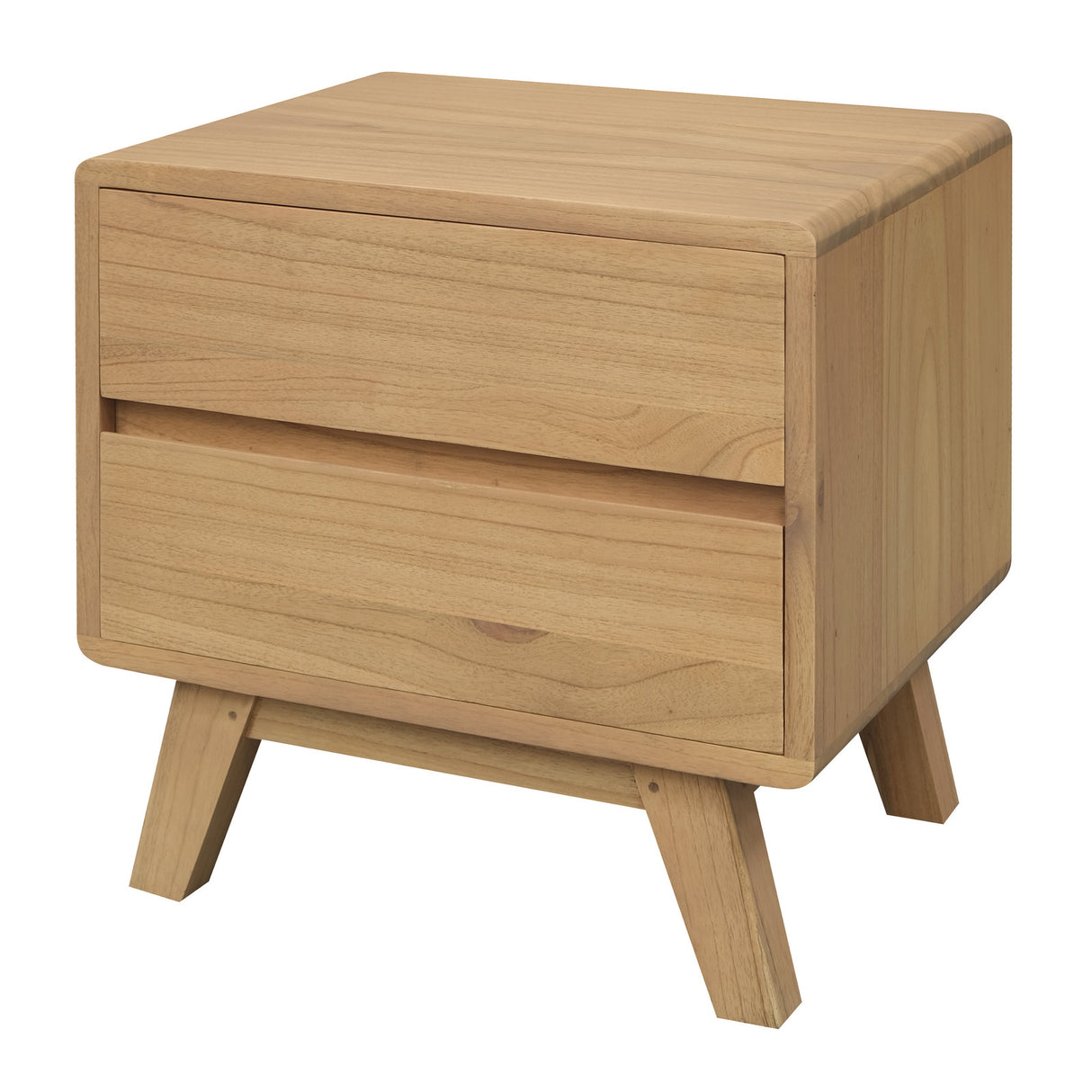 Hastings Point Cedar 2 Drawer Bedside Table, Natural
