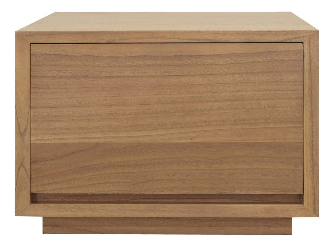 Teven Low 1 Drawer Bedside Table, Natural