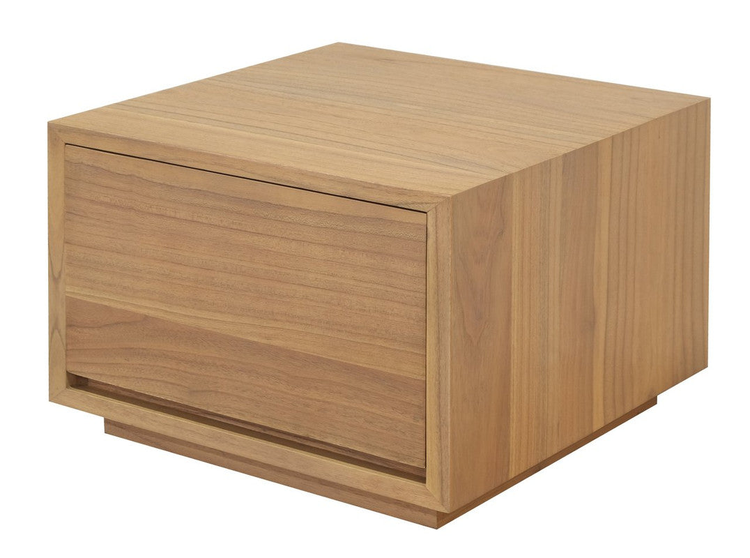Teven Low 1 Drawer Bedside Table, Natural