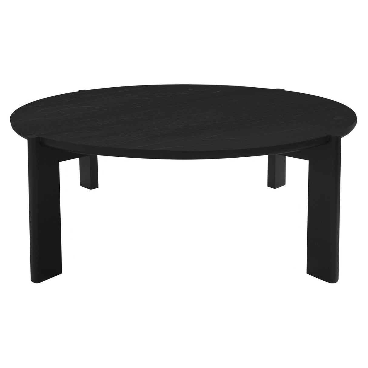 Smiths Gully black solid Mindi timber coffee table in a modern living room