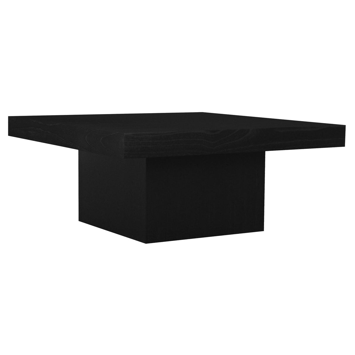 Eden Park black solid Mindi timber coffee table in a modern living room