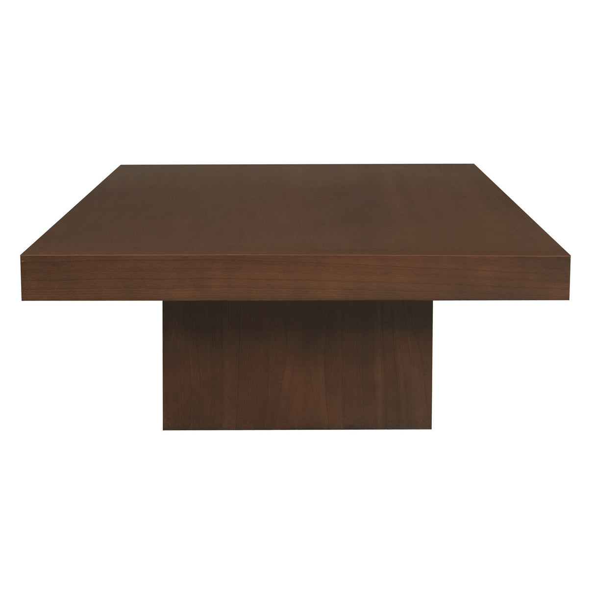 Eden Park walnut solid Mindi timber coffee table in a modern living room