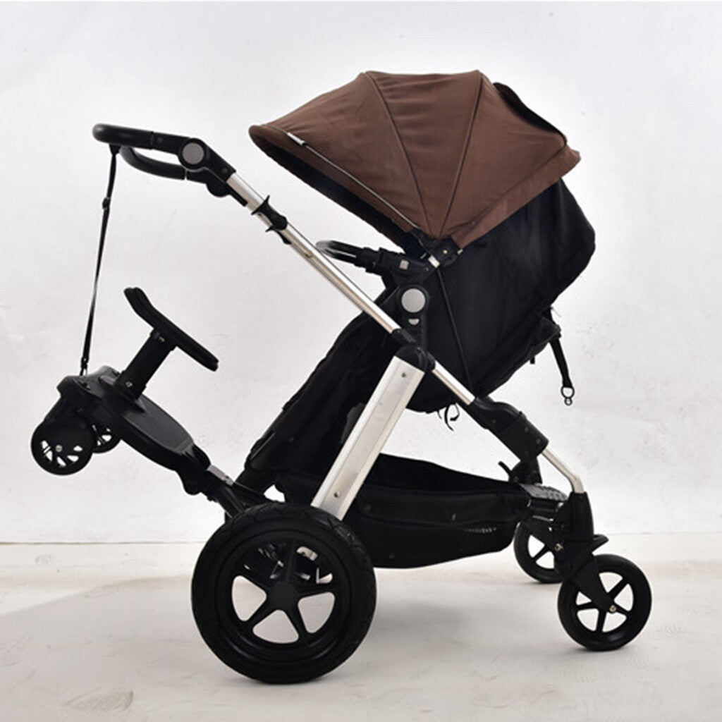 2 in 1 Stroller Glider Board with Removable Seat, Black
