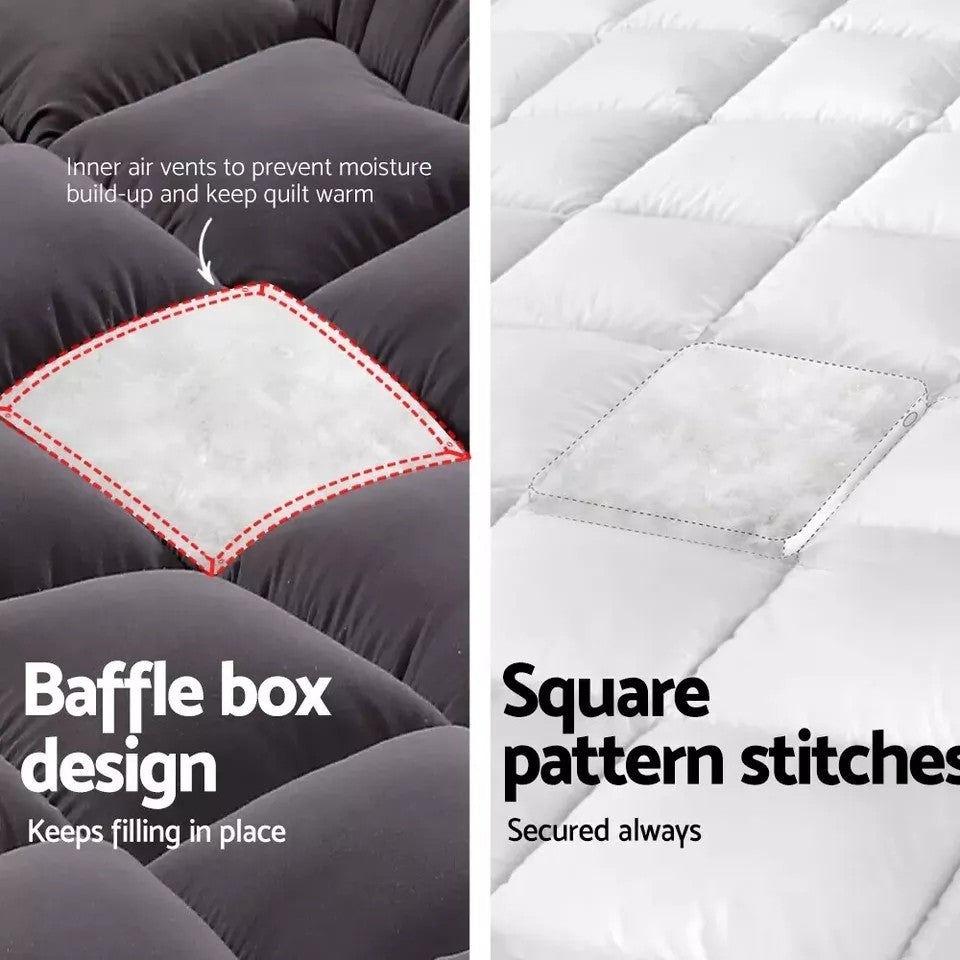 Luxury 5CM Pillowtop Mattress Topper Mat