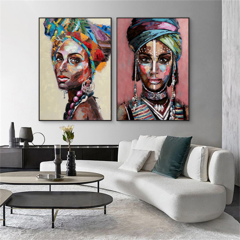 African Women — Framed Portrait Canvas Set — Allure Home Collections