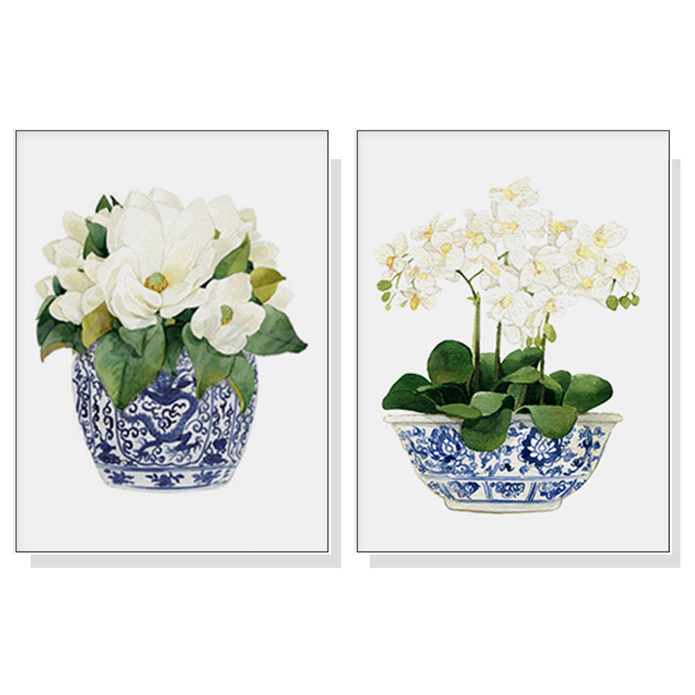 Elegant Flower — 2-Panel Floral Canvas Set — Allure Home Collections