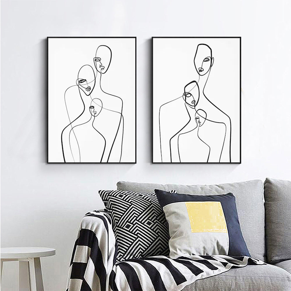 Abstract Figures — 2-Panel Minimalist Canvas Set — Allure Home Collections