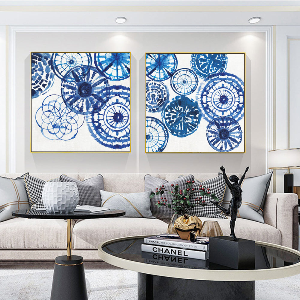 Modern Decorative — Gold-Framed 2-Panel Canvas Set — Allure Home Collections