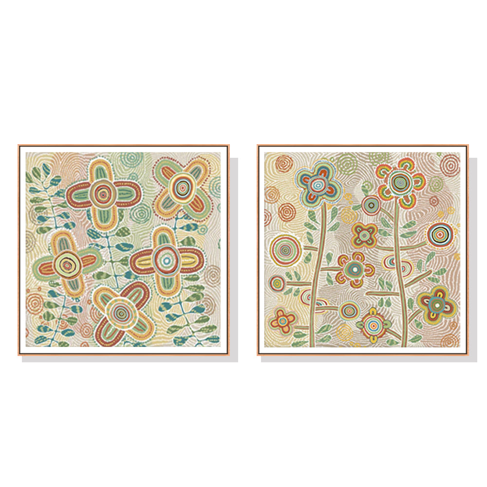 Lovely Pattern II — Floating Frame Canvas Artwork — Allure Home Collections
