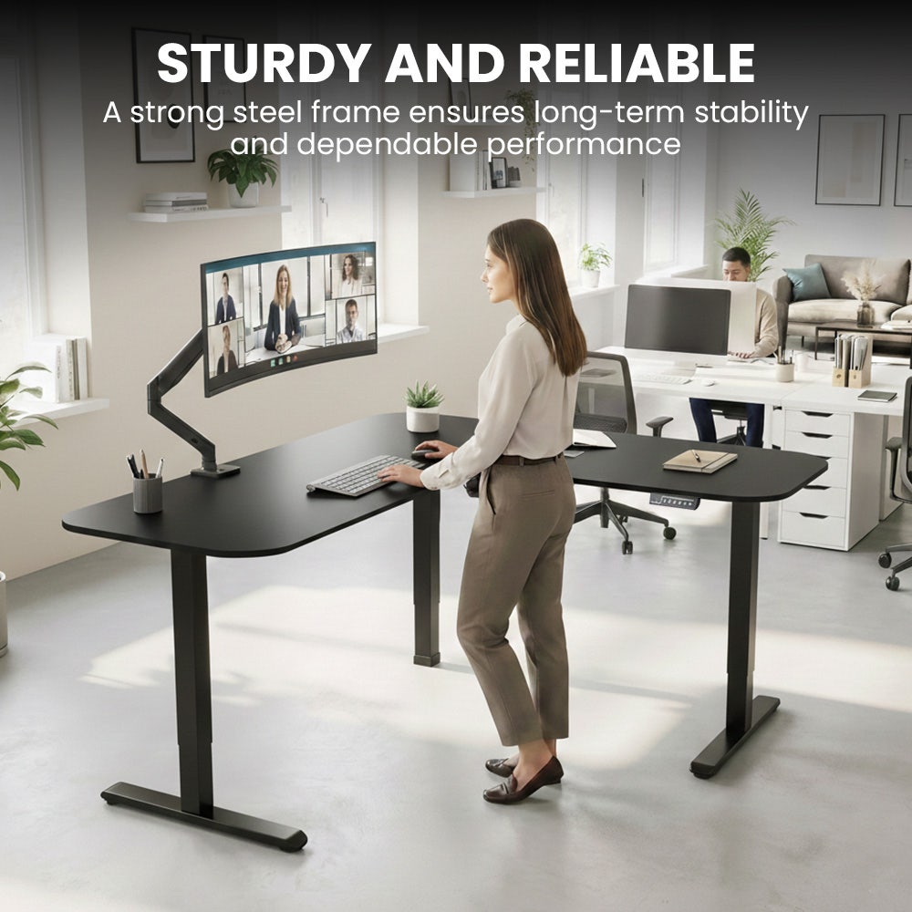Farrer Corner Desk, Black 160cm