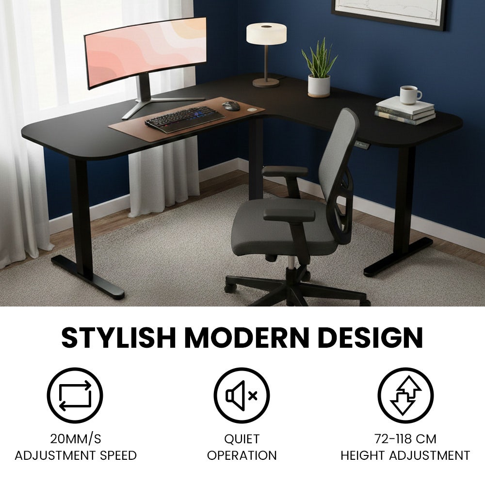 Farrer Corner Desk, Black 160cm