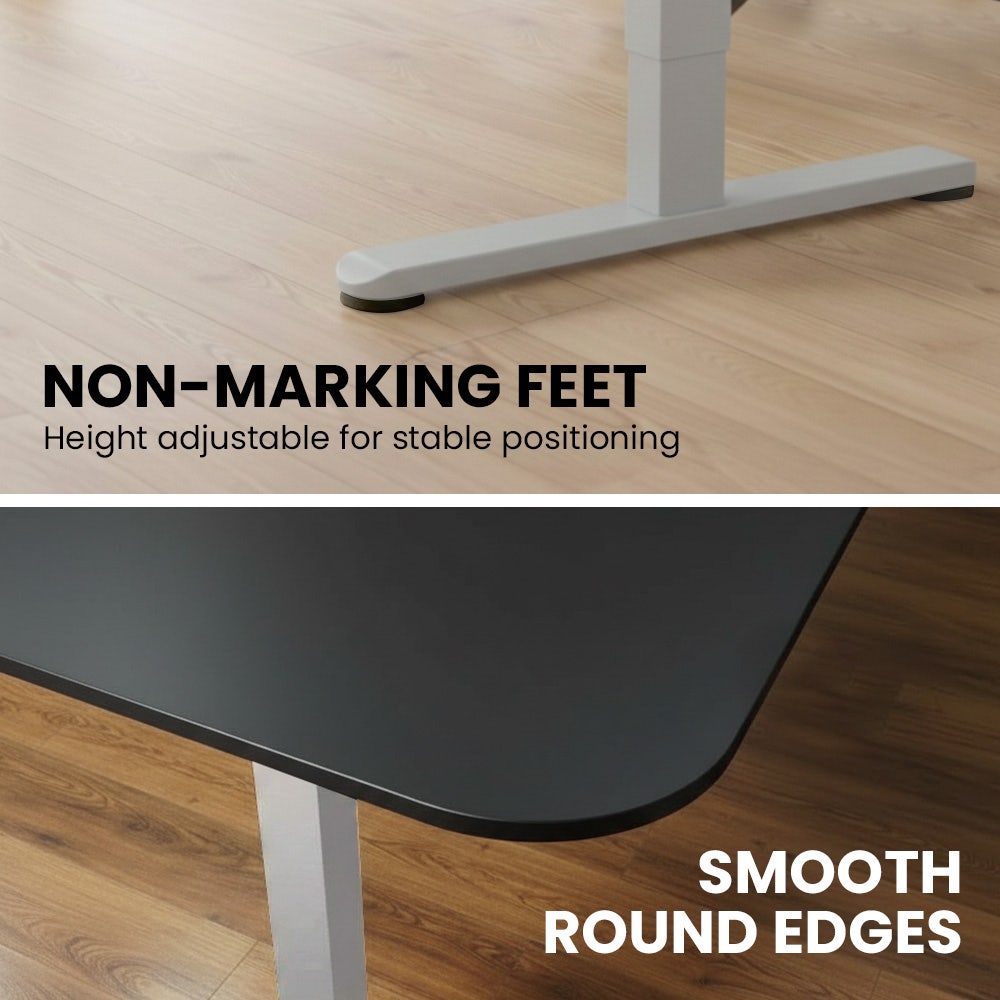 Gowrie Corner Desk, Black 160cm view 8