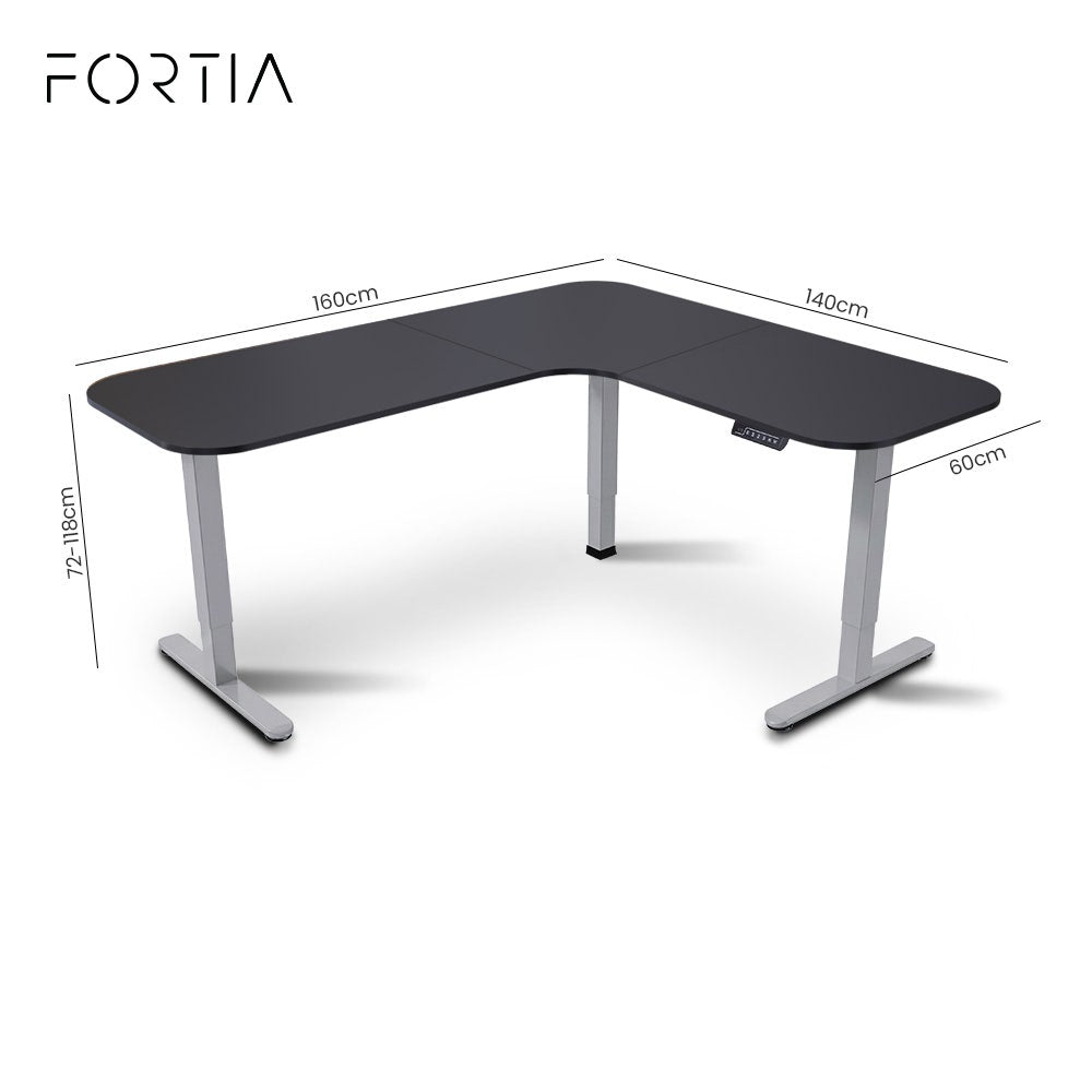 Gowrie Corner Desk, Black 160cm view 10
