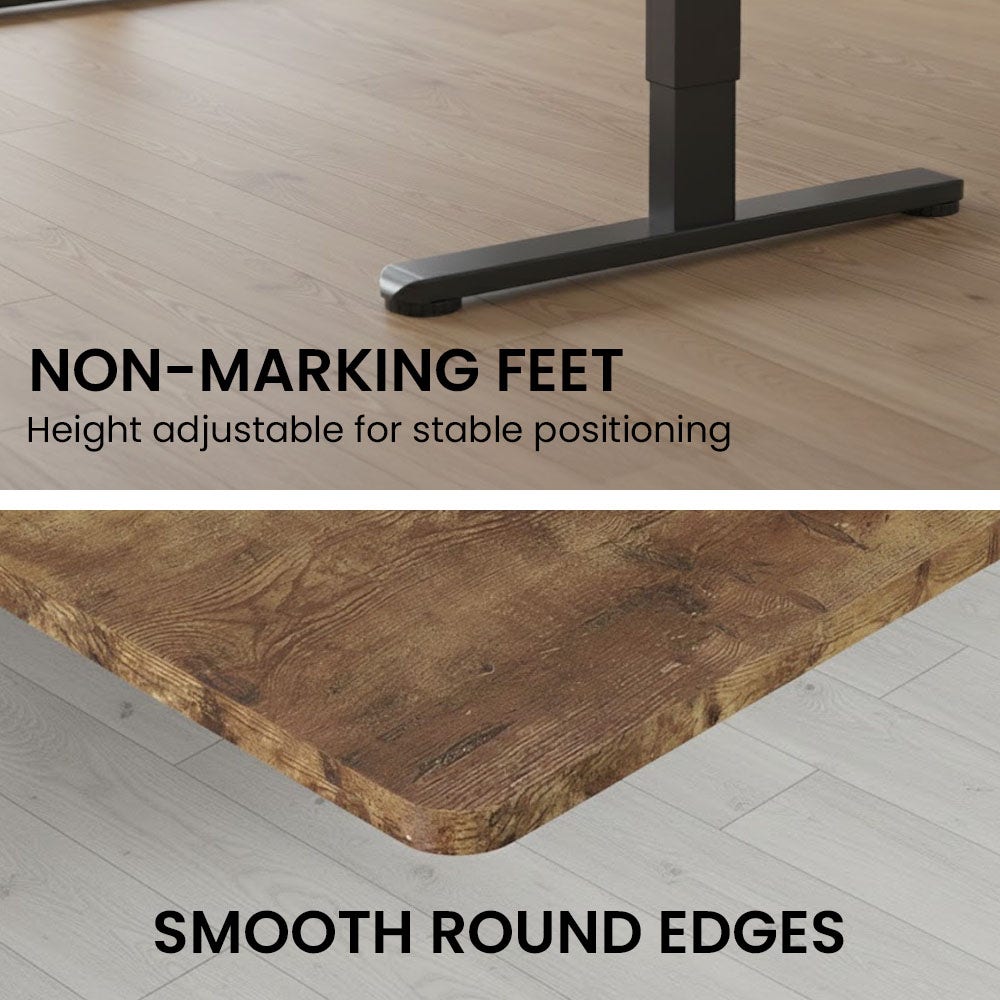 Casey Electric Standing Desk, Walnut 160cm